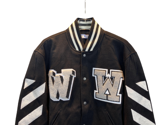 OFF WHITE VARSITY JACKET