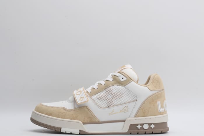 LV TRAINERS BEIGE - WHITE