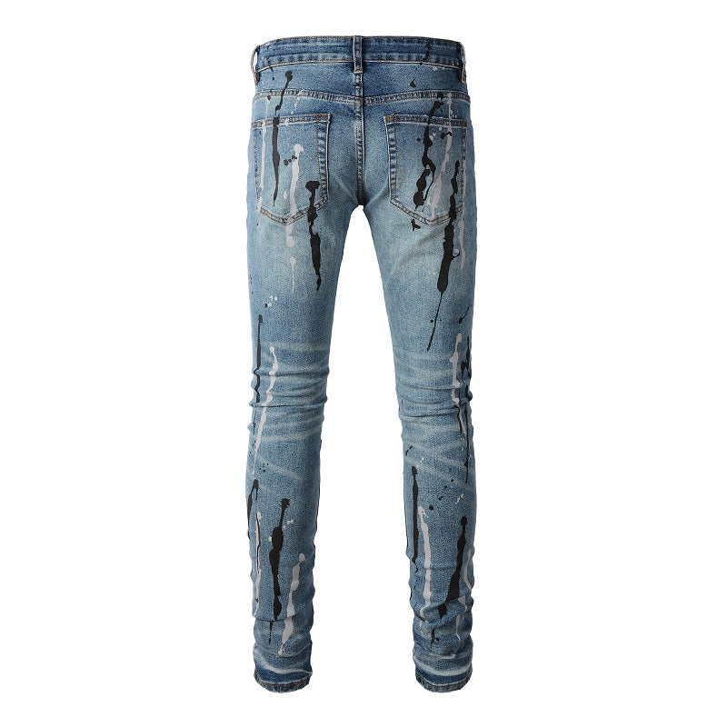 Amiri Paint Blue Jeans