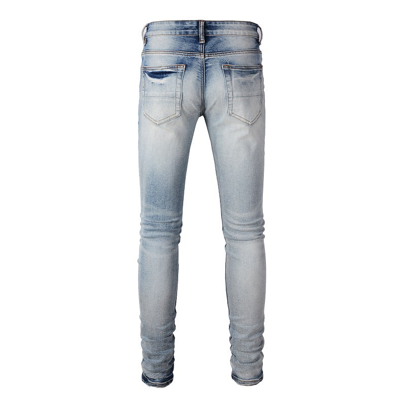 Amiri Zebra Bandana Blue Jeans