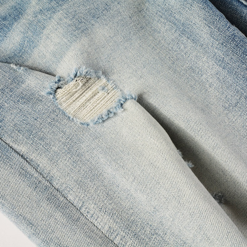 Amiri Zebra Bandana Blue Jeans