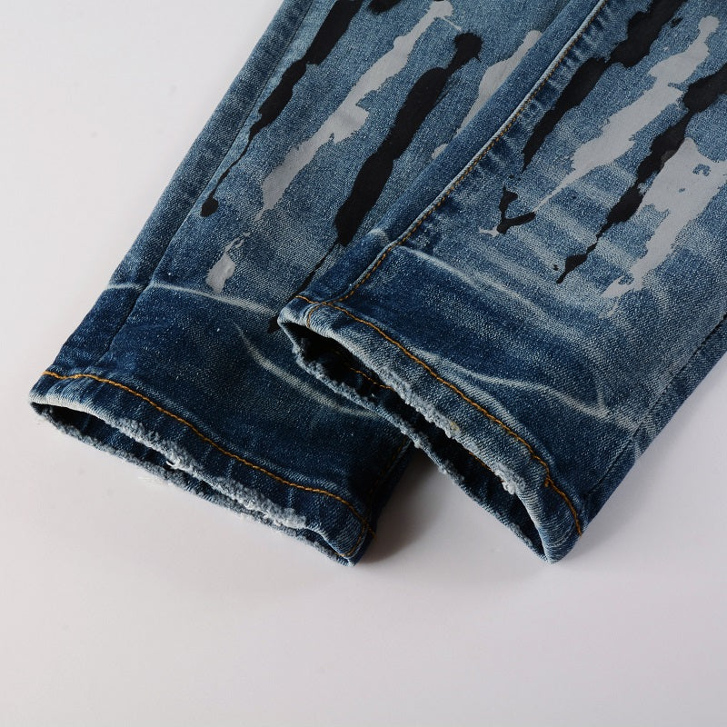 Amiri Paint Blue Jeans