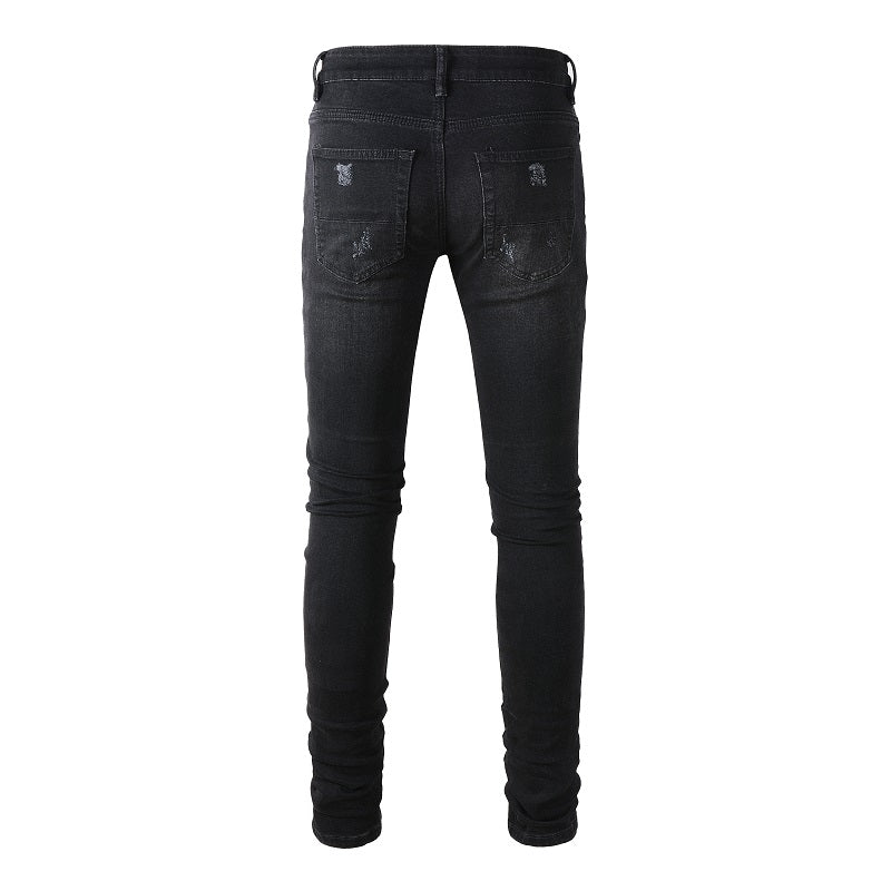 Amiri Zebra Bandana Black Jeans