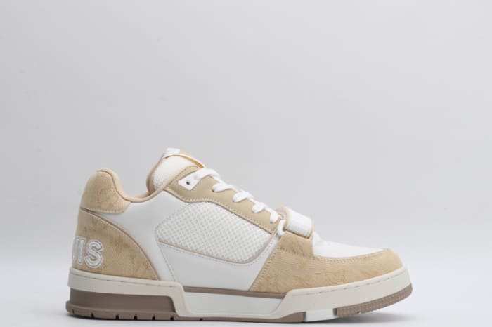 LV TRAINERS BEIGE - WHITE