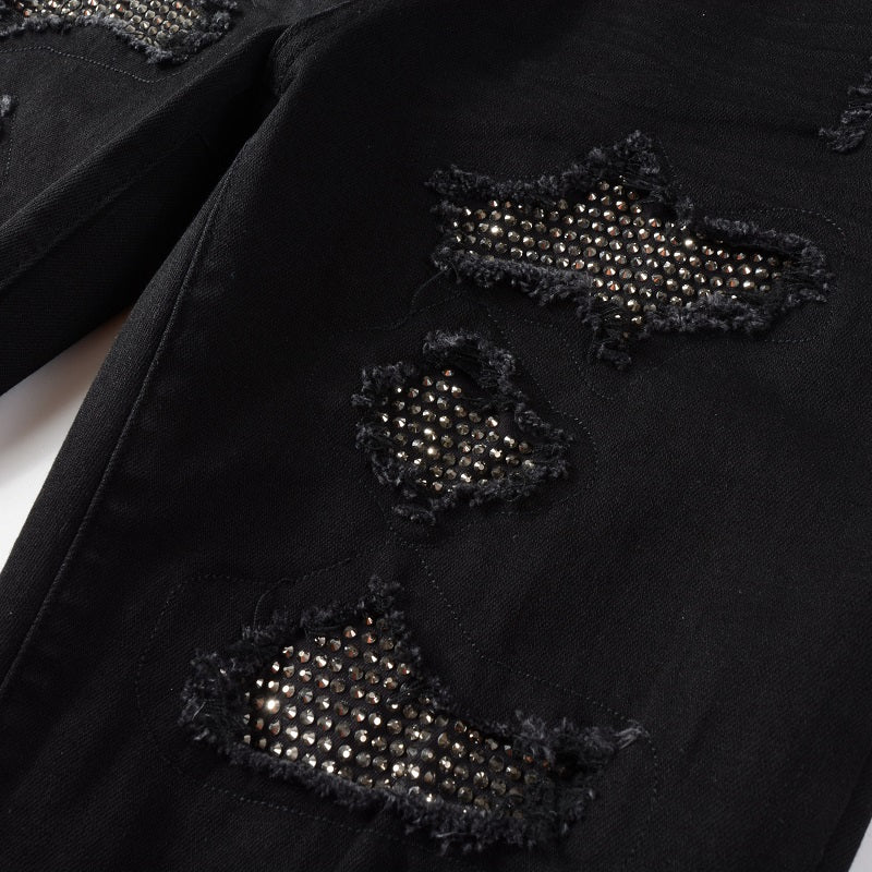 Amiri Full Black Diamonds Jeans