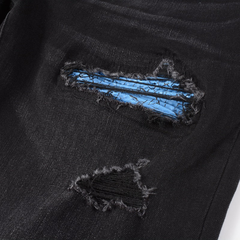 Amiri Blue Gradient Black Jeans