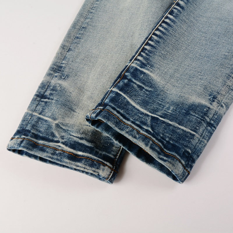 Amiri Zebra Bandana Blue Jeans