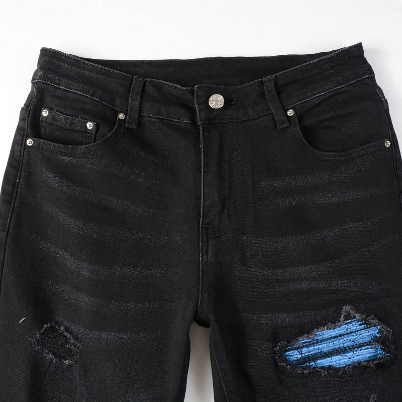 Amiri Blue Gradient Black Jeans