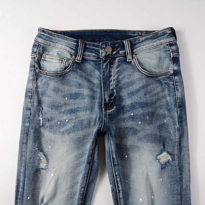 Amiri Palm Blue Jeans