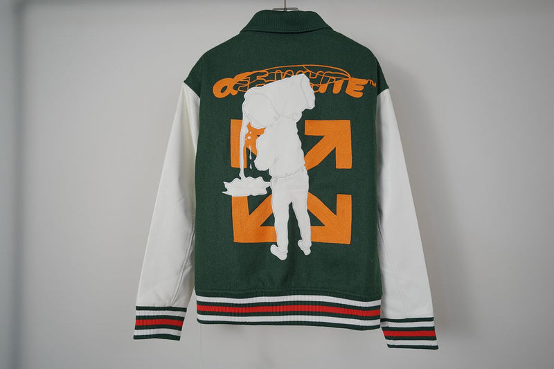 OFF WHITE VARSITY JACKET