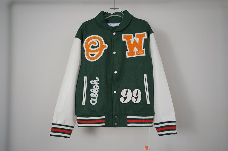 OFF WHITE VARSITY JACKET