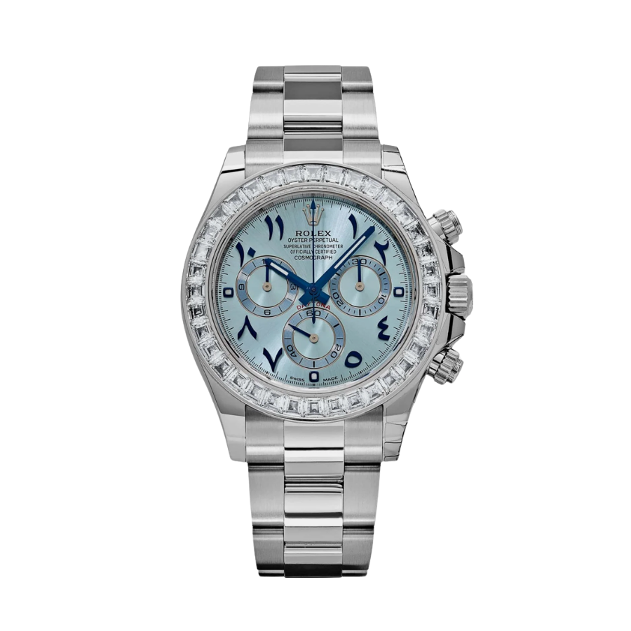 ROLEX DAYTONA DIAMOND ICE BLUE ARABIC DIAL 40MM