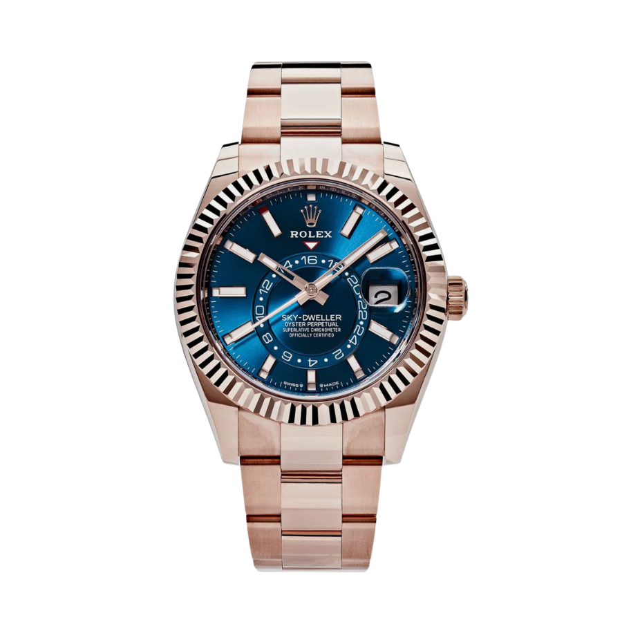 ROLEX SKY-DWELLER ROSE GOLD BLUE DIAL 42MM