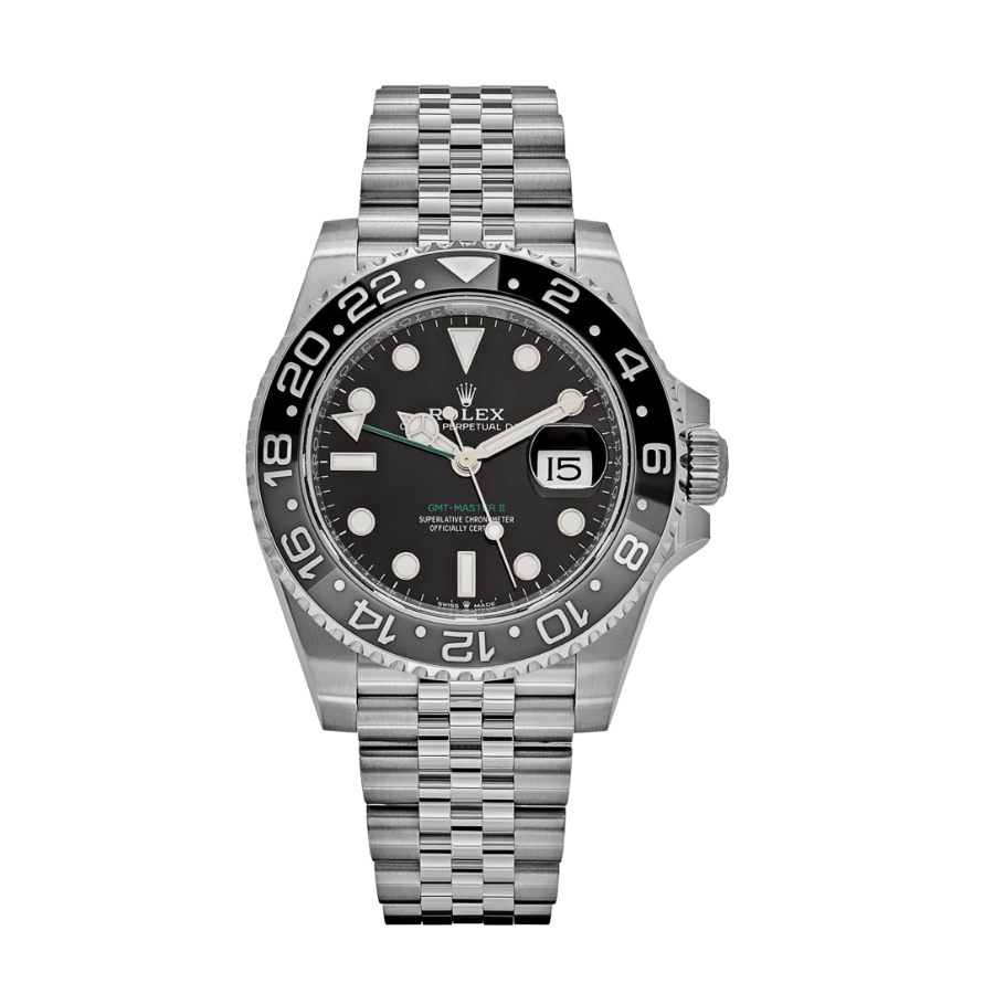 ROLEX GMT- MASTER II BRUCE WAYNE STAINLESS BLACK DIAL 40MM