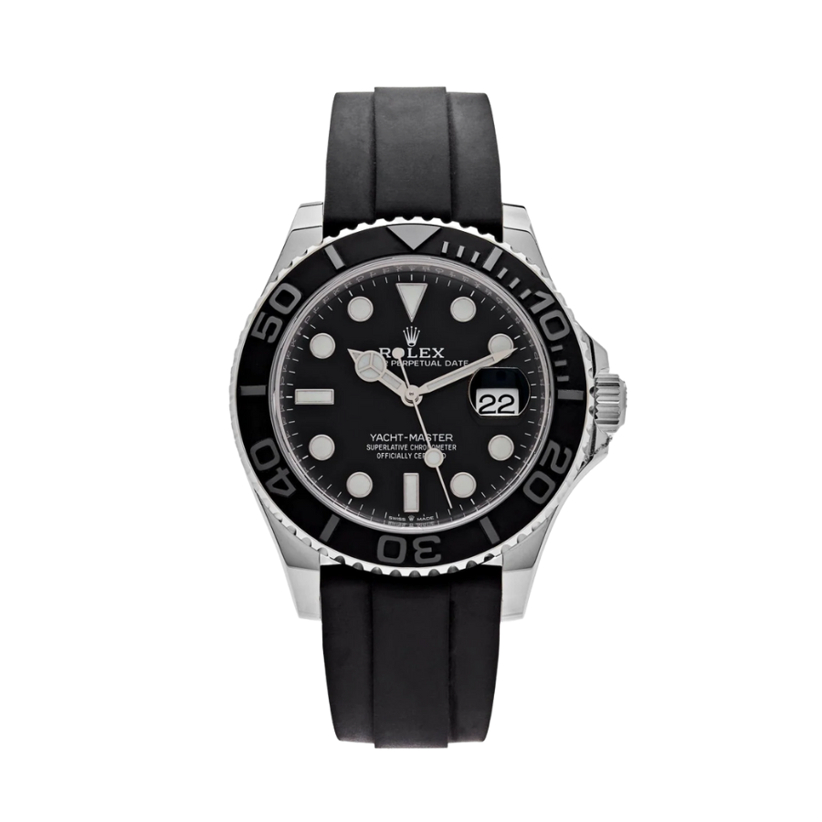 ROLEX YACHT- MASTER WHITE GOLD BLACK DIAL 42MM