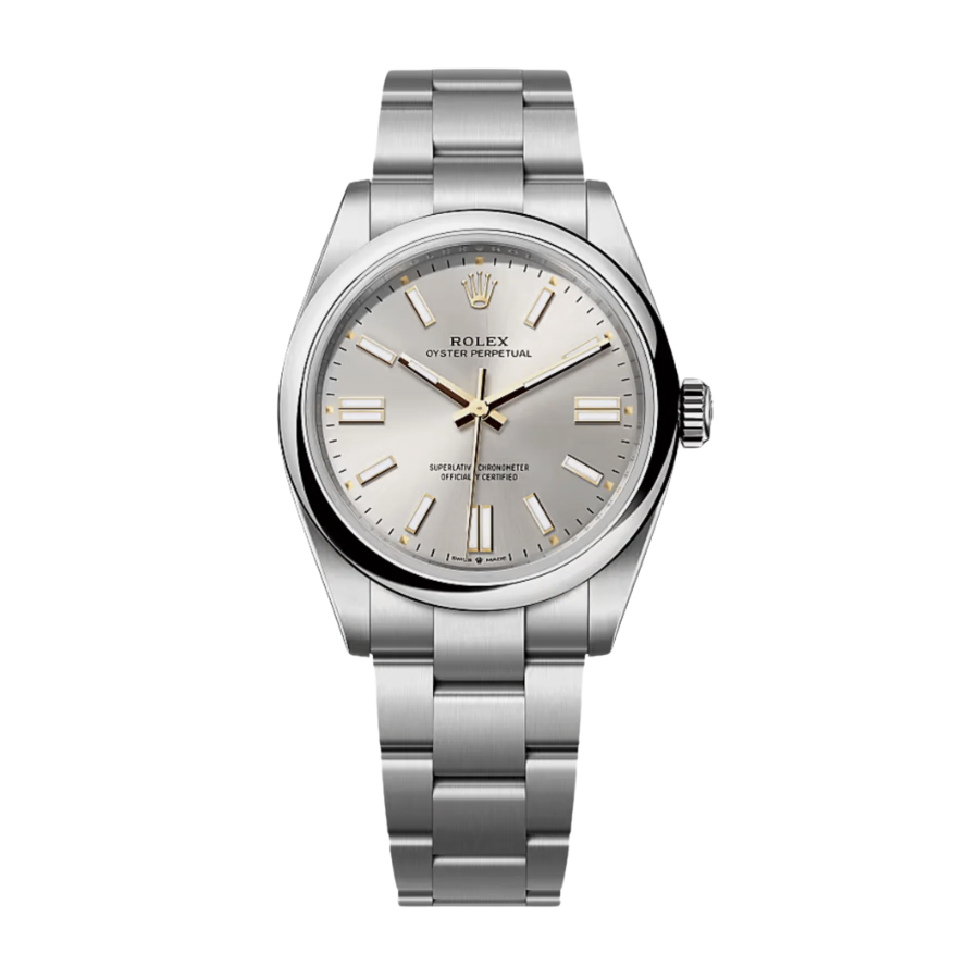 ROLEX OYSTER PERPETUAL SILVER DIAL 41MM