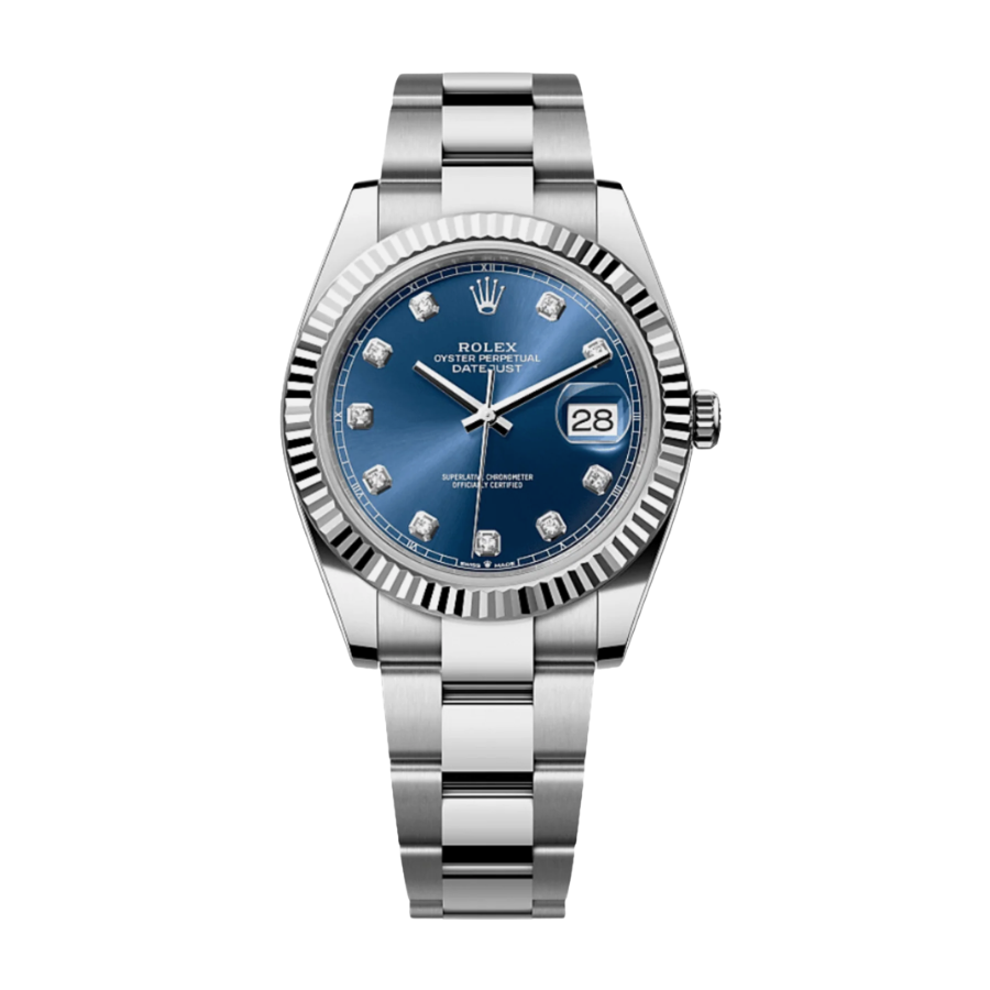 ROLEX DATE JUST BLUE DIAMOND DIAL 41MM
