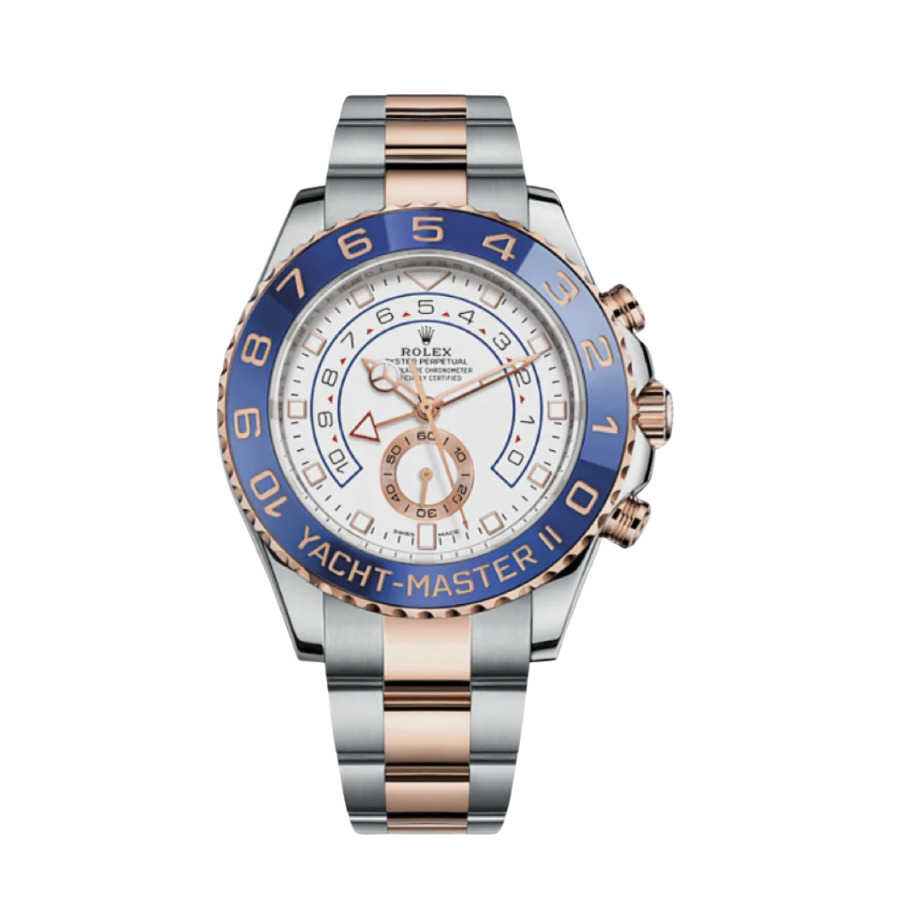 ROLEX YACHT- MASTER ROSE GOLD WHITE DIAL 44MM