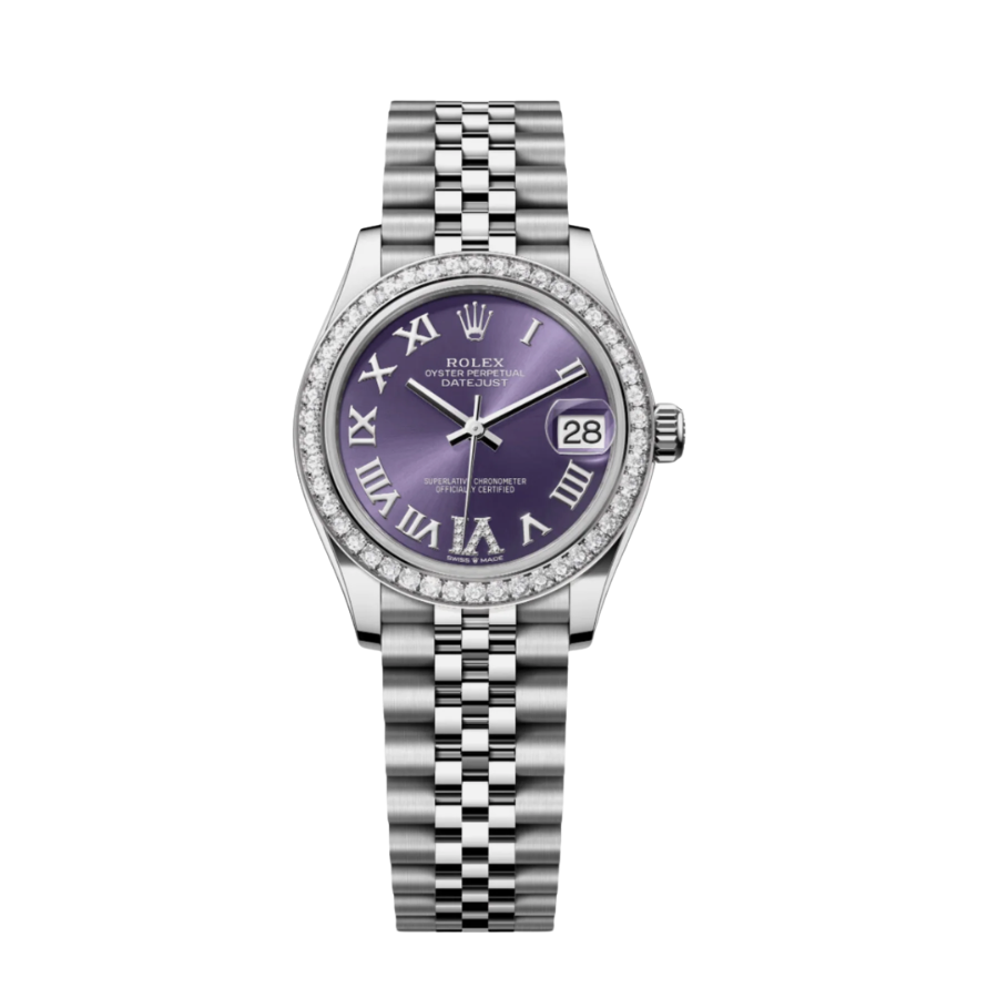 ROLEX DATE JUST LADIES VIOLET ROMAN DIAL 31MM