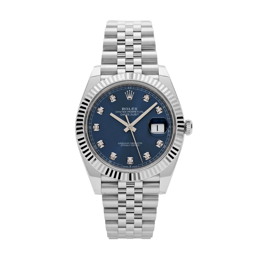 ROLEX DATE JUST BLUE DIAMOND DIAL 41MM