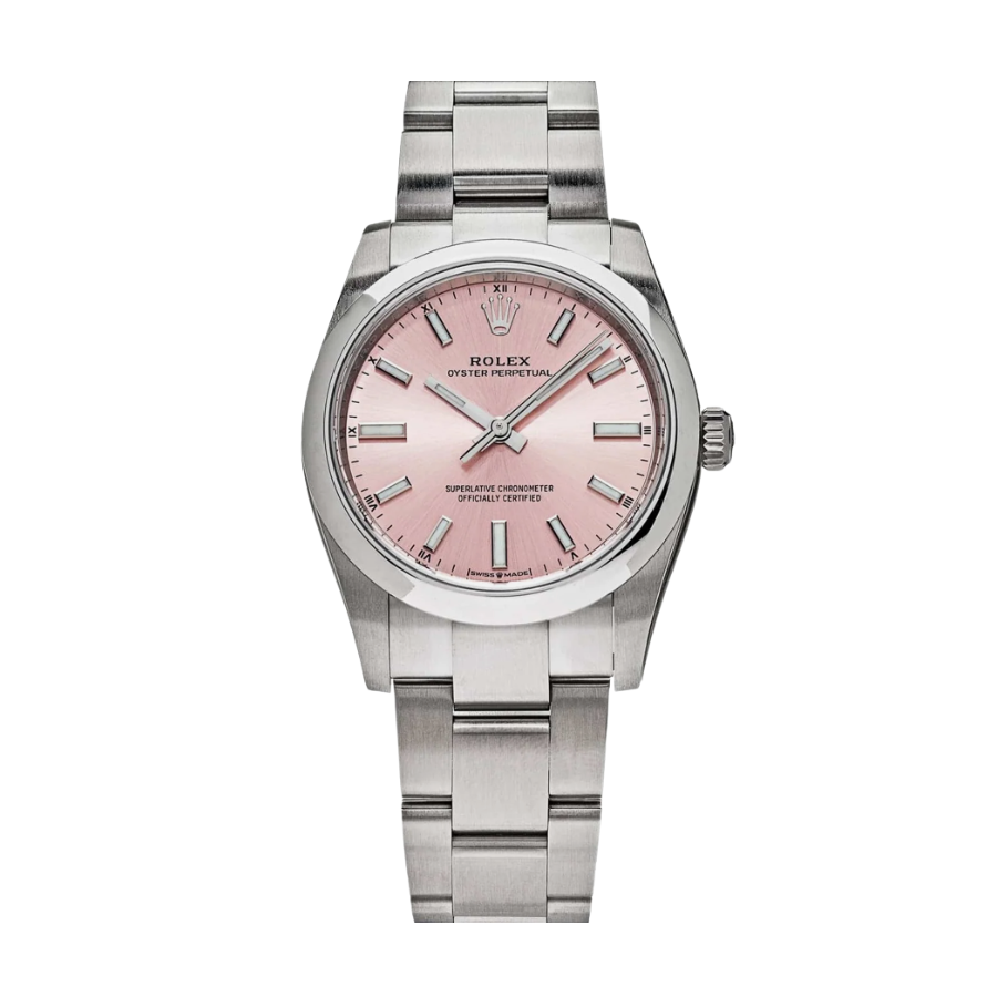 ROLEX OYSTER PERPETUAL PINK DIAL 34MM